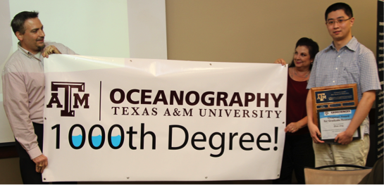 Department of Oceanography Awards 1,000th Degree