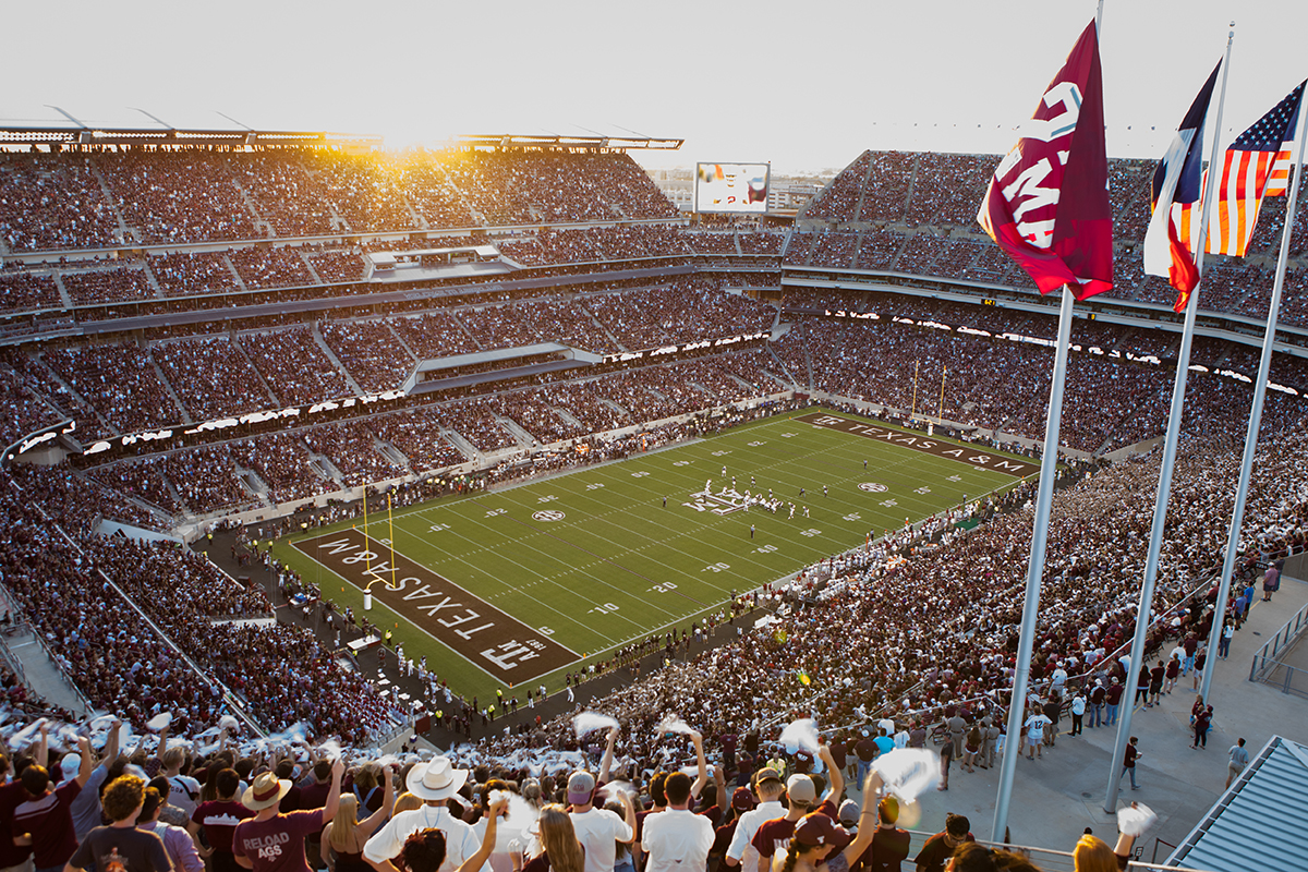 Texas A&M vs. Alabama at Kyle Field in 2017. (Photo by Texas A&M.)