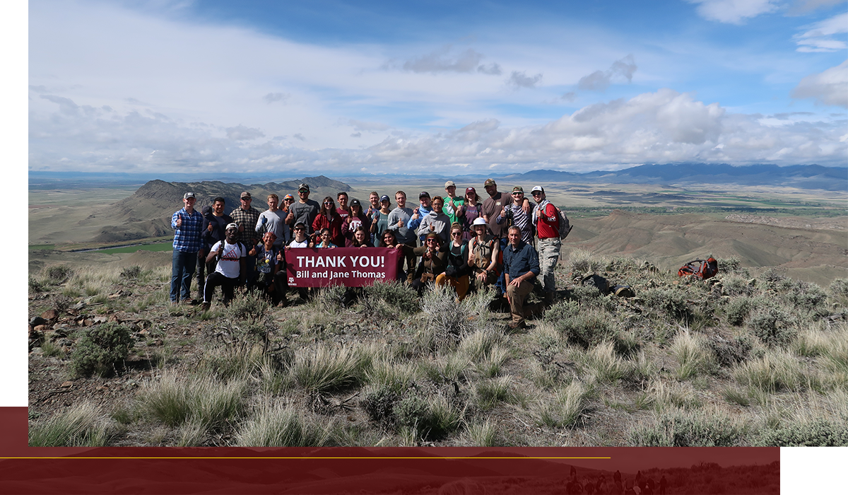 Texas A&M students at Field Camp in Montana in May 2019.