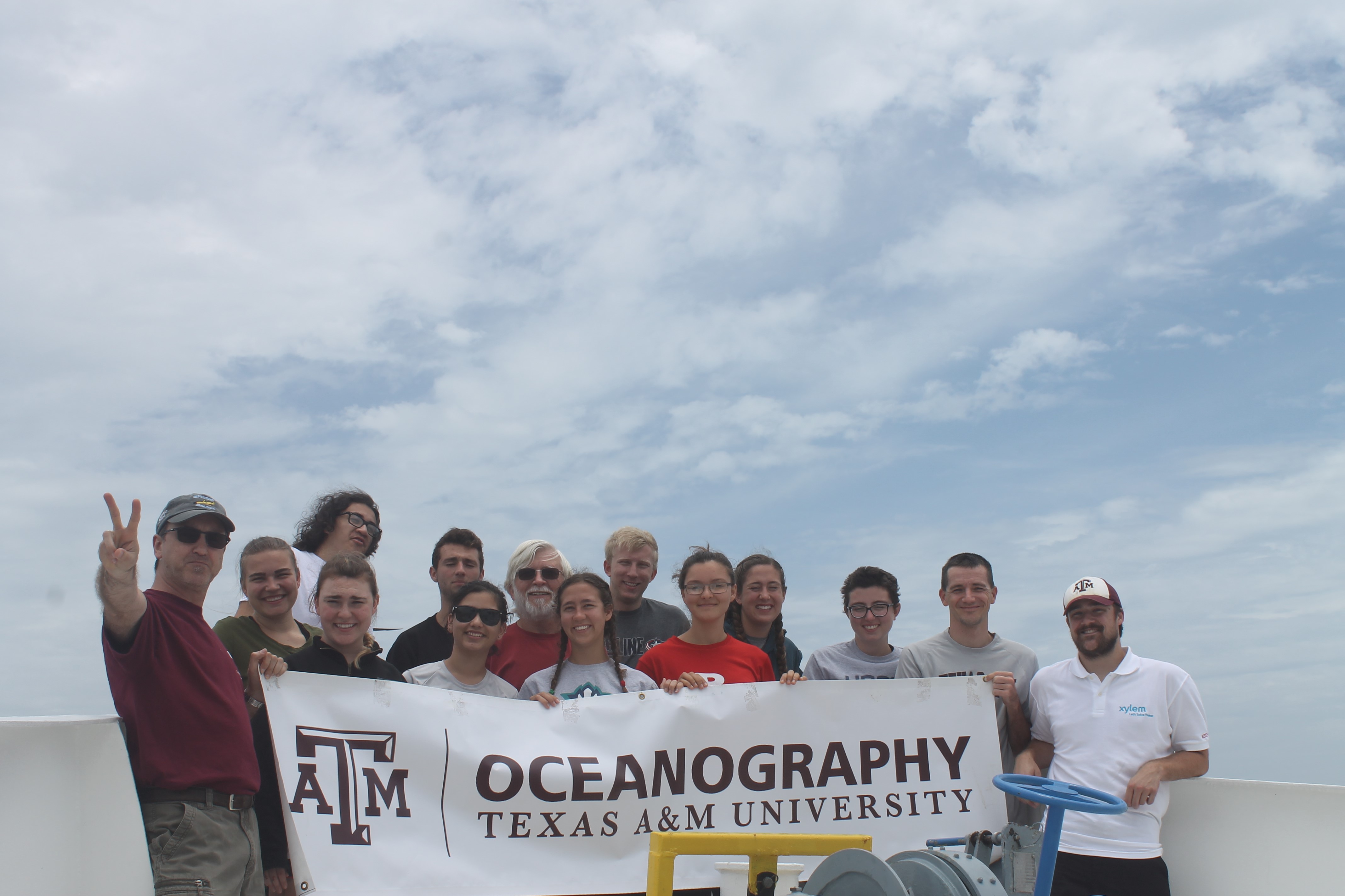 Participants aboard R/V Pelican during Observing the Ocean research cruise.