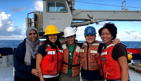 Dr. Bryant pictured serving as a mentor and instructor for the NSF program, Science, Technology, Engineering and Math Student Experiences Aboard Ships (STEM SEAS). (Photo courtesy of Dr. Bryant.)