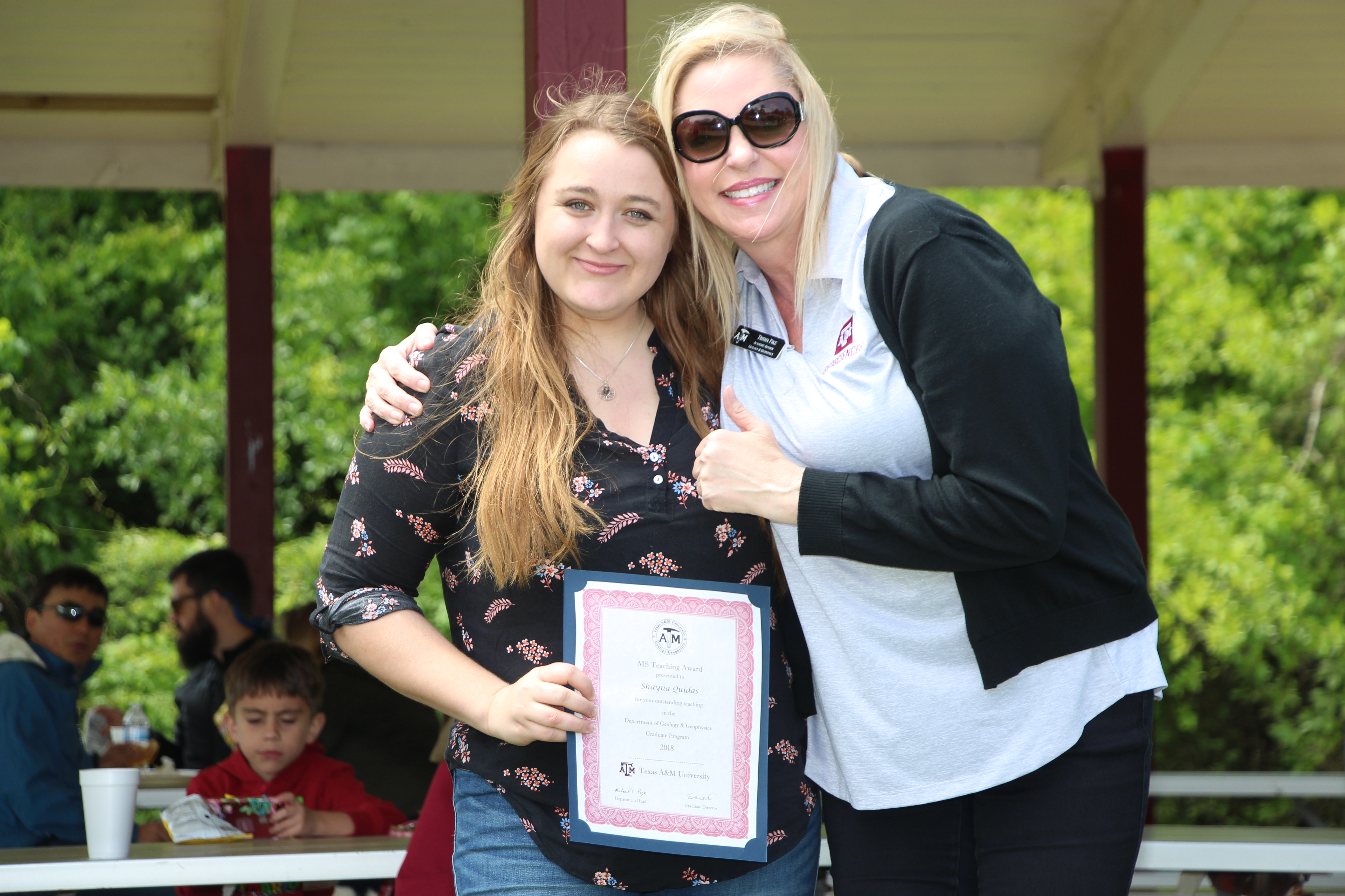 Shayna Quidas with Graduate Academic Advisor, Trisha Fike