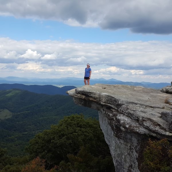 Samantha Thorpe, hiking along the Appalachian Trail. (Photo courtesy of Samantha Thorpe.)