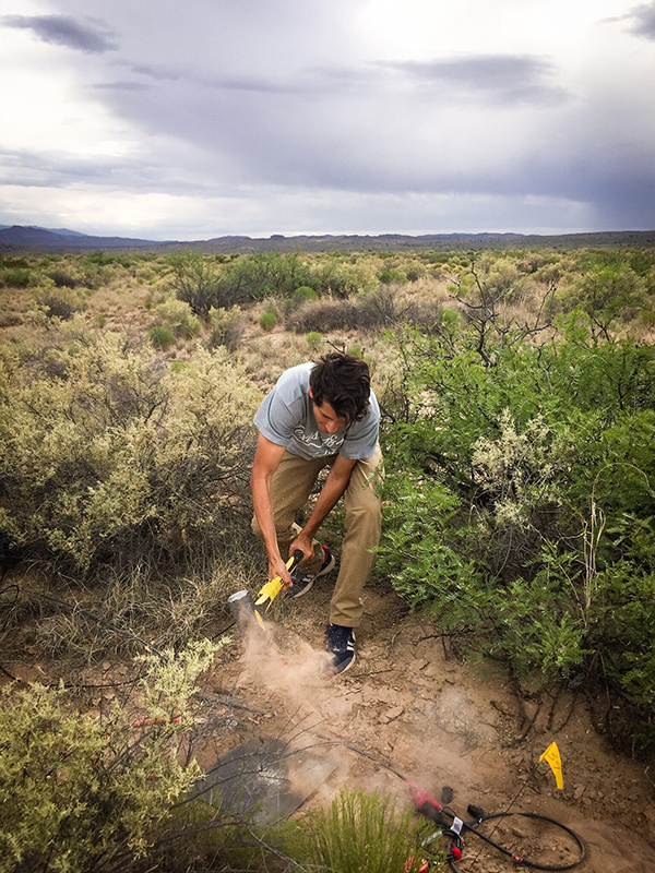 Acevedo conducting field work. (Photo courtesy of Acevedo.)