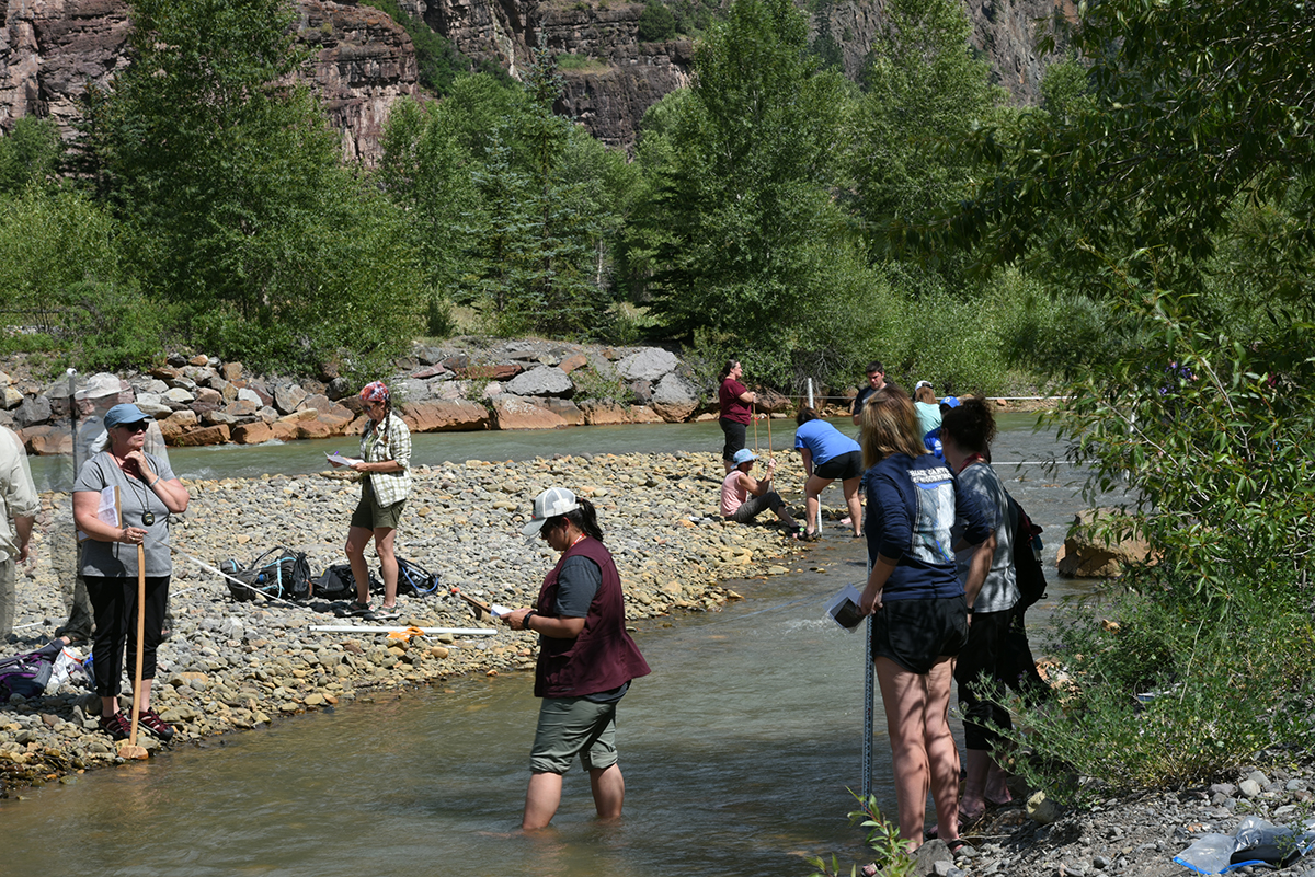 G-camp teachers doing field work in 2016. (Photo courtesy of Giardino.)