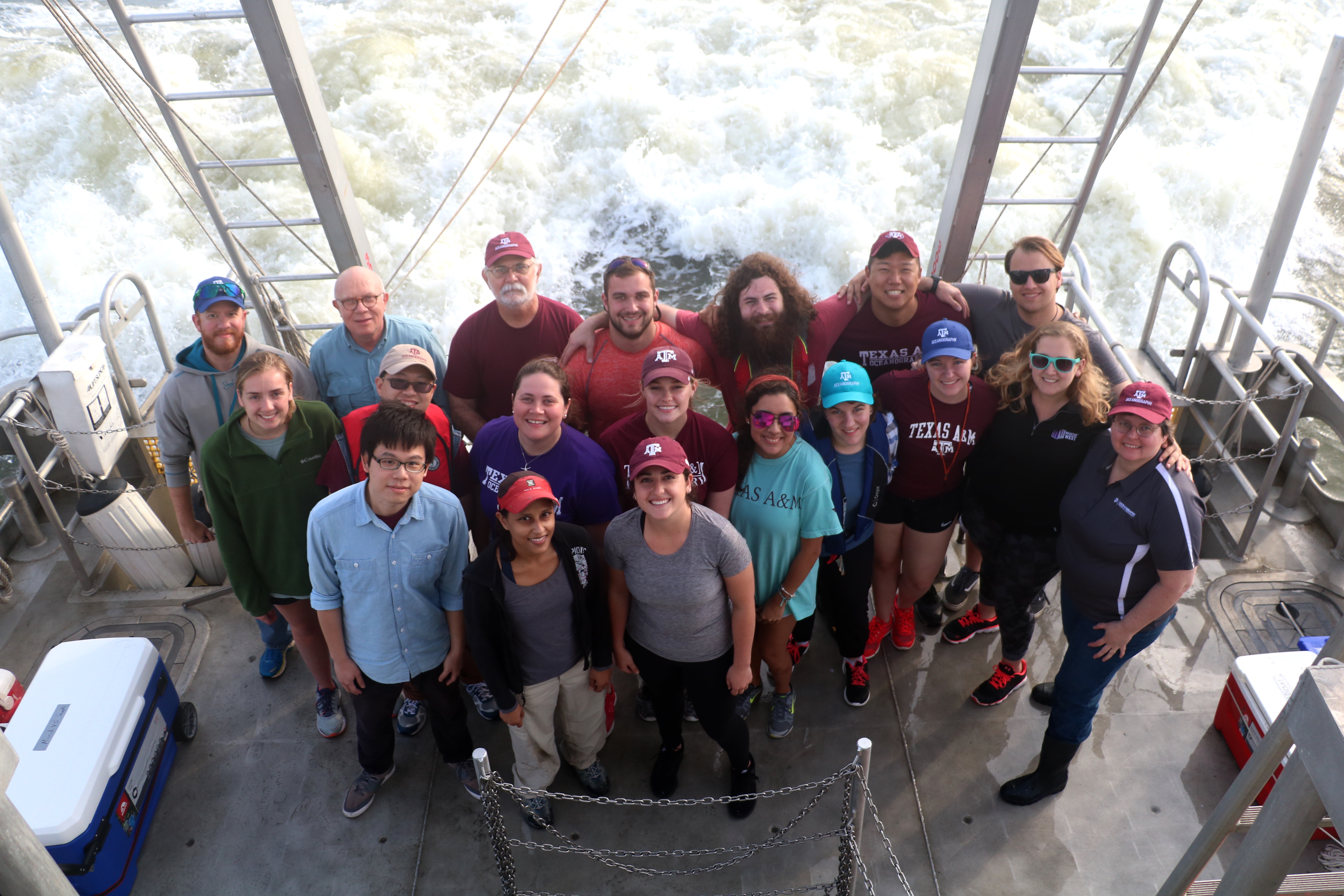 Group photo of all the researchers aboard on R/V Trident on March 24. (Photo by: Chris Mouchyn)