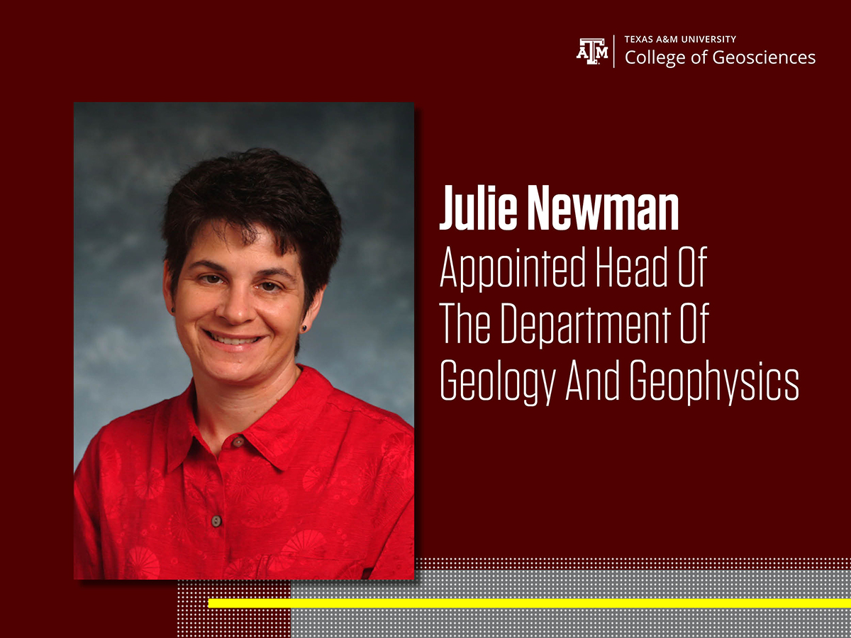 Dr. Julie Newman, professor and head of the Department of Geology and Geophysics.