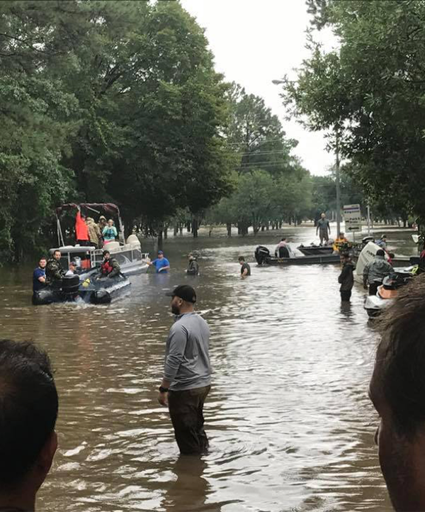 Krienke's hometown experienced major flooding after Hurricane Harvey. (Photo courtesy of Kaylin Krienke.)