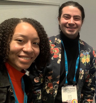 Dr. Bryant with Dr. Keisling at AGU 2019 in San Francisco, where they led the first iteration of the Next Generation of Geoscience Leaders. (Photo courtesy of Dr. Bryant.)