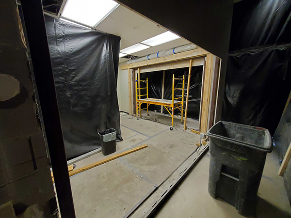 Oct. 17: Renovation progress continued on the Samford Career Center.