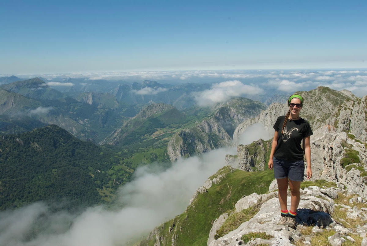 While in graduate school, Dr. Kenderes served as a teaching assistant for a course that included an 18-day field course covering the Geology of Northern Spain. This picture was taken in the Parque Natural Somiedo in Asturias, Spain, which is in the central Cantabrian Mountains. (Photo courtesy of Kenderes.)