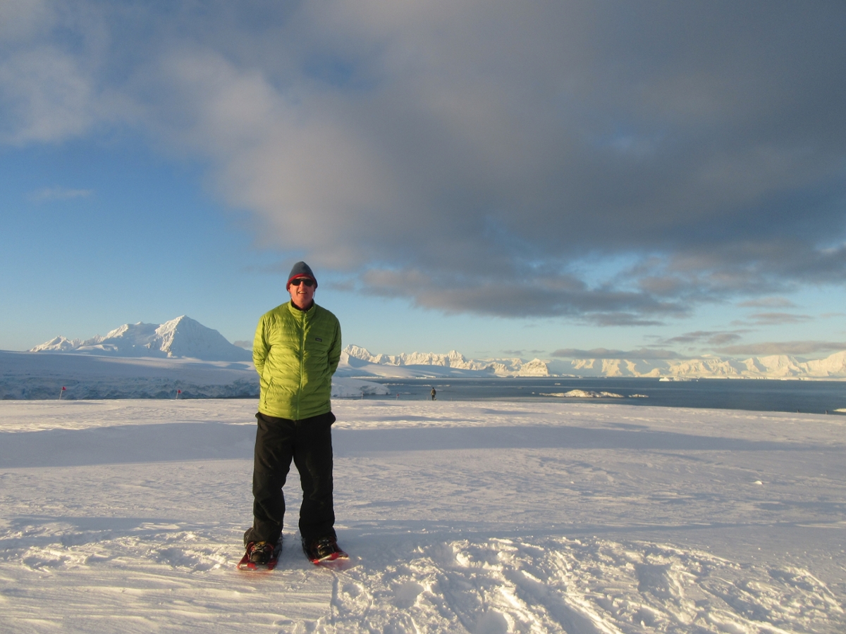 Dr. Andrew Klein in Antarctica.