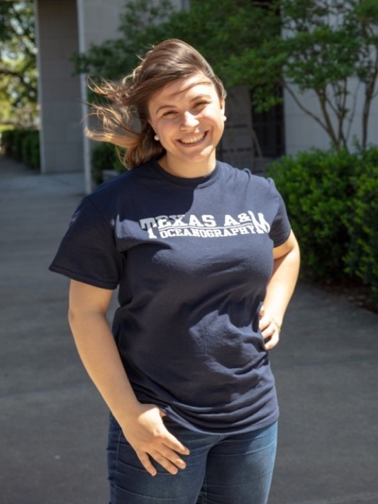 Daianne Höfig, graduate student in the Department of Oceanography. (Photo courtesy of Chris Mouchyn.)