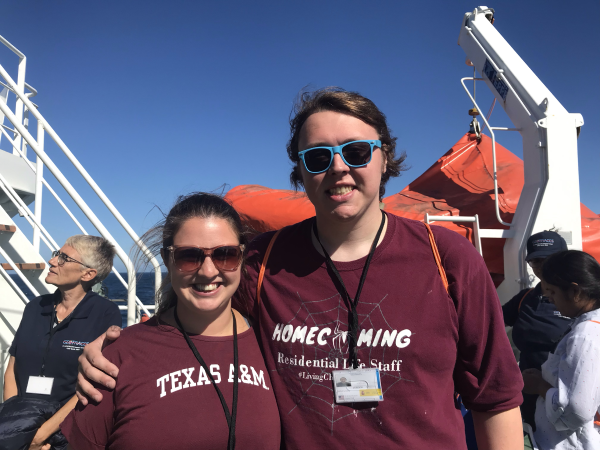 Janelle Steffen (left) and Nathan Lanning (right) enjoying the summer school. (Photo courtesy of Janelle Steffen.)