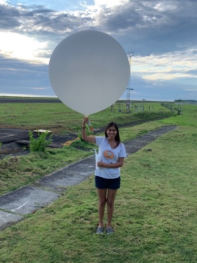 Radiosonde launch in Limon, SW Costa Rica.