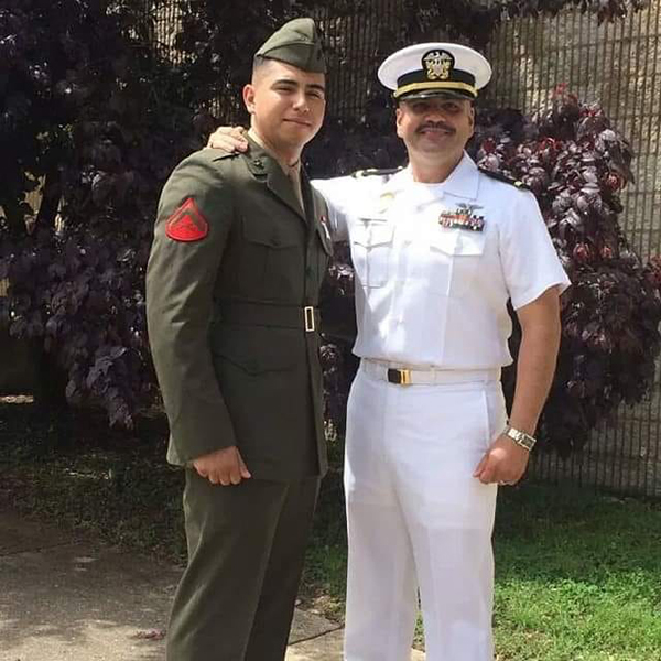 Martinez and his father. (Photo courtesy of Luis Martinez.)