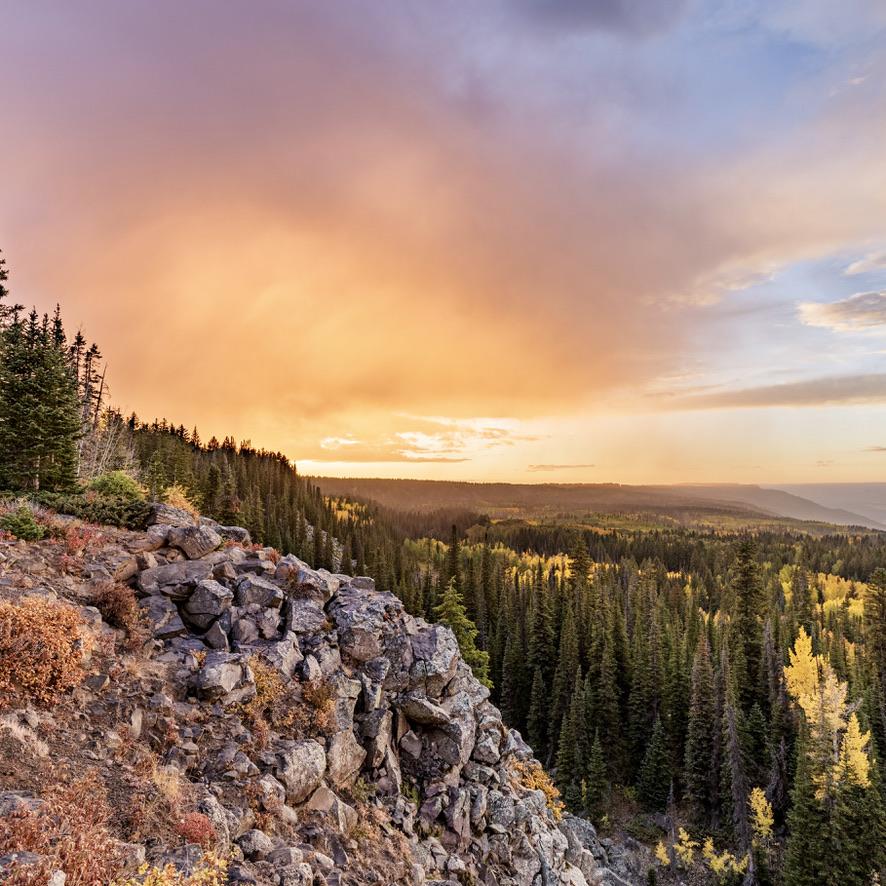 Sunset during fall field work in Grand Mesa, Colorado. (Photo by Manny Salgado)