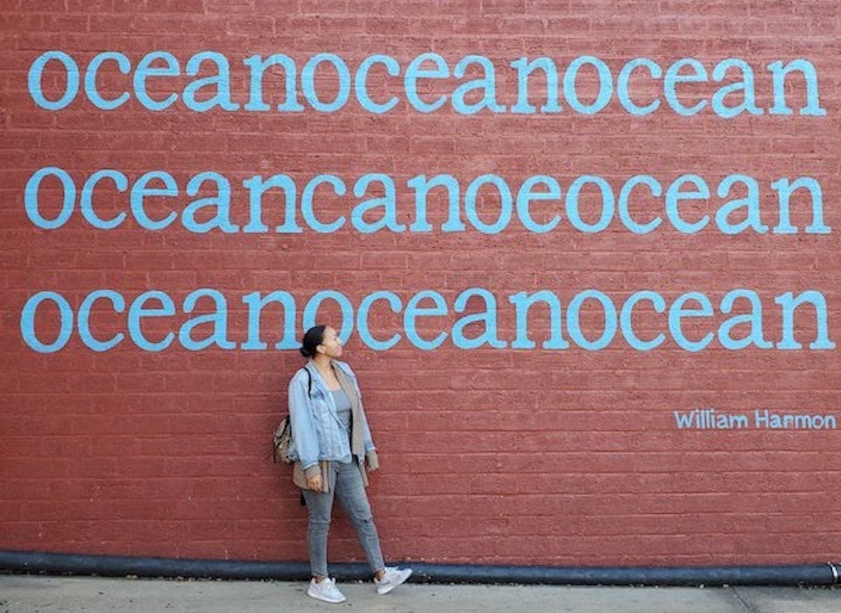 Dr. Bryant pictured in front of a mural in North Carolina. (Photo courtesy of Dr. Bryant.)