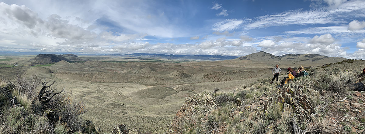 Students overlooking Montana field area. Photo by Dr. Brent Miller.