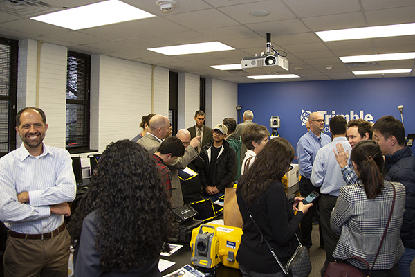 Faculty, staff, students and Trimble professionals gathered for the Nov. 14 grand opening.