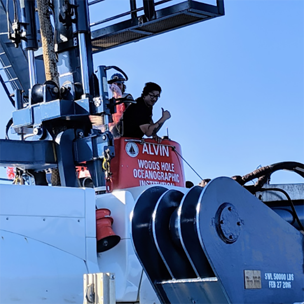 Charles Holmes II on the HOV Alvin.