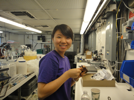 Dr. Lei Hu while she was a graduate student at Texas A&M University. (Photo courtesy of Lei Hu.)